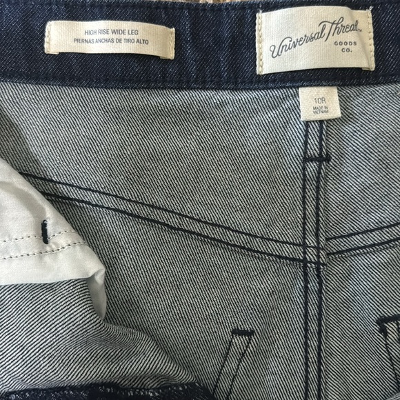 Wide Leg Jeans/Dark Denim - Picture 4 of 5